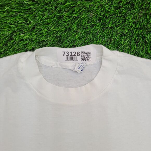 Vintage 80s Hanes Shirt Womens XL 22x26 White - Picture 3 of 12